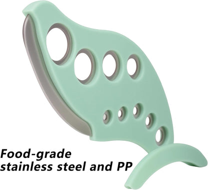 Herb Stripper, 9 holes Stainless Steel Kitchen Herbs Leaf Stripping Tool, Metal Herb Peeler for Kale, Chard, Collard Greens, Thyme, Basil, Rosemary
