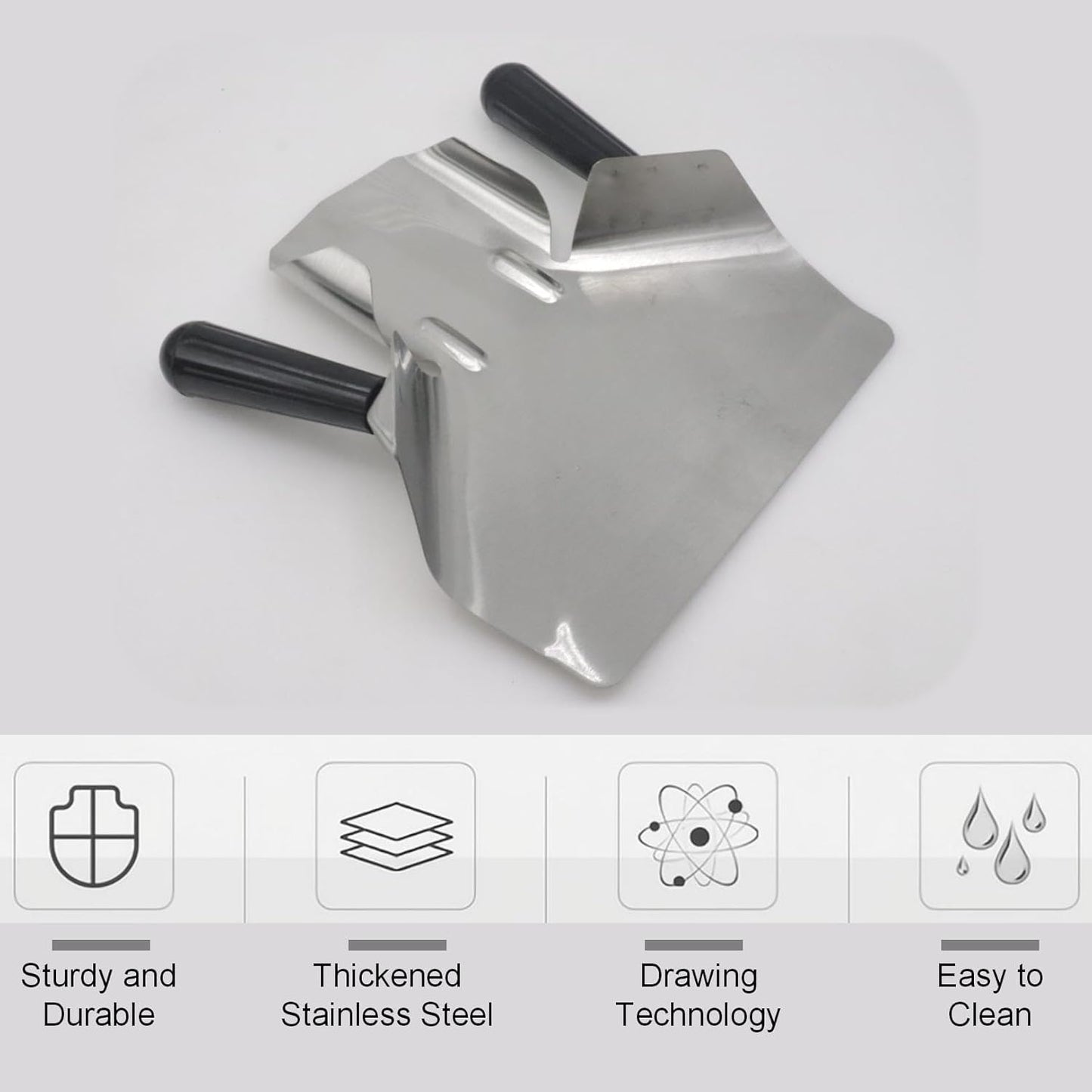 French Fry Scoop & Scooper - Polycarbonate Multipurpose Utility Scooper for Ice Candy Snacks & More