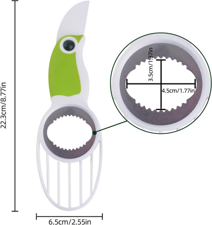 3 in 1 Folding Avocado Slicer Tool, Splitting, Pitting, Slicing Avocados Safely, Bird Shaped Avocado Splitter, Fruit Peeler, Kitchen Gadget, Lightweight Portable Tool, 1 Pcs