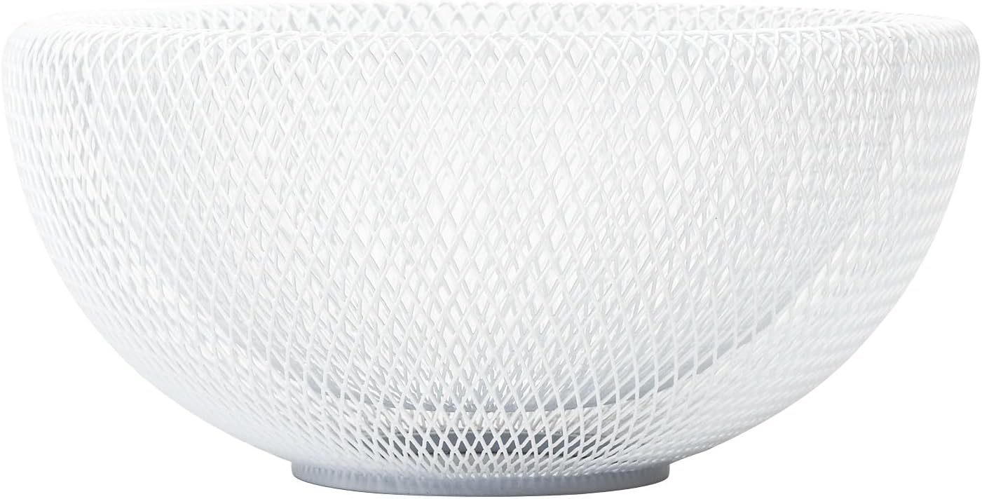 IBWell Metal Wire Woven Fruit Storage Bowl Basket for Kitchen, Large Black Mesh Fruit Stand, for Apple, Pineapple, Banana, Orange, Lemon, Pear, Strawberry, Watermelon (Black, Nomal)