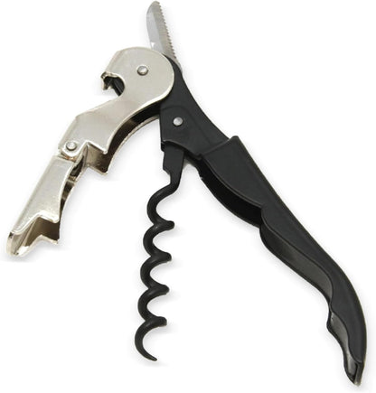 Chef Craft Select Metal Winged Corkscrew, 6.5 inch, Black and Chrome