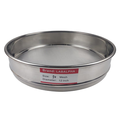 LABALPHA 35 Mesh Lab Sieves, 35 Mesh Test Sieve, 12'' Diameter, 304 Stainless Steel Wire Cloth (0.5mm)