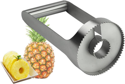 Pineapple Corer - Stainless Steel - Silver - Easy Fruit Slicing - Kitchen Tool