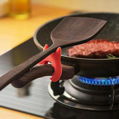 20 Pcs Spoon Pot Pan Holder Spatula Bracket Clips Silicone Pot Holders Heat Resistance Non-Slip Heat Resistance Spoon Holder for Kitchen Cooking