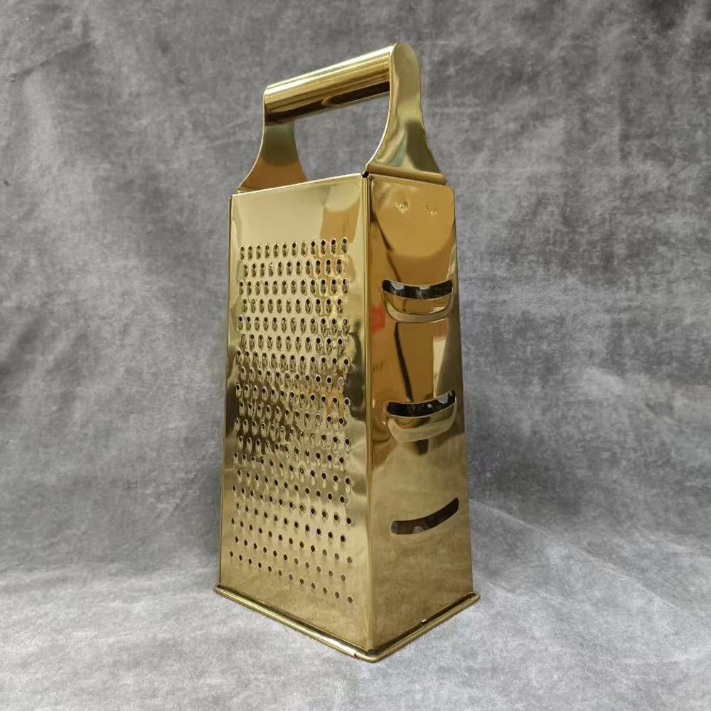Multifunctional Stainless Steel Grater Slicer with Handle, Large 4 Sides Cutter for Ginger, Garlic, Cucumbers, Carrots, Cheese, Potato