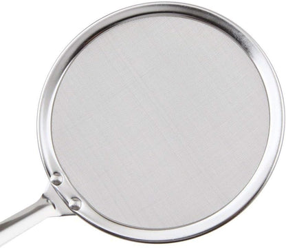 MyLifeUNIT Fine Mesh Strainer, 4 Pack Stainless Steel Skimmer Spoon for Hot Pot Foam and Grease
