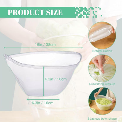 Cheese Cloths for Straining– Reusable Filter Bags Ultra-Fine Mesh Strainer for Filter NutMilk, Yogurt, Fresh Cheese, Juicing, Coffee, Milk, Butter & Juices (3)
