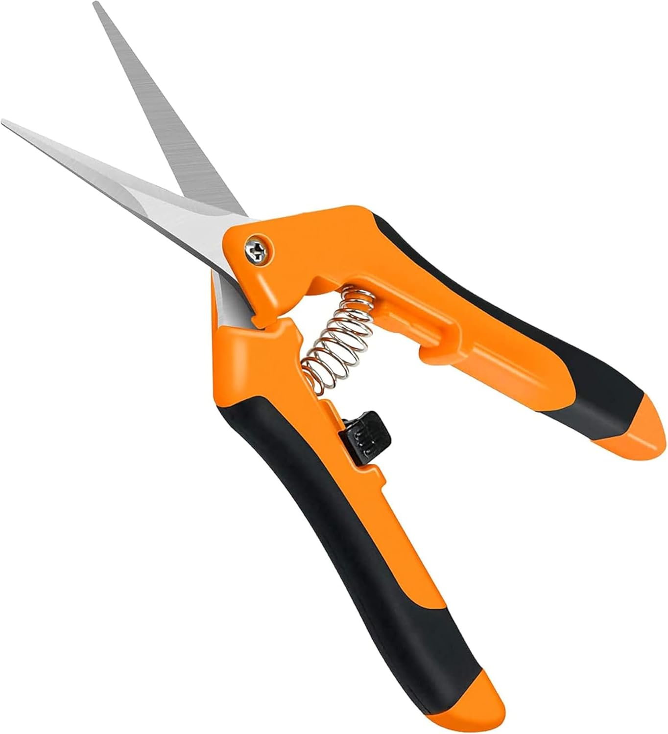 iPower 6.5 Inch Garden Hand Pruner Shears with Straight Stainless Steel Scissors, for Hydroponic Trimming Herb/Flowers/Vegetables/Plants, Blue, 1-Pack
