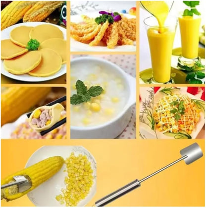 Stainless Steel Corn Sheller - Fast Corn Kernel Remover for Corn Cobs, Ergonomic Handle Kitchen Tool for Home & Professional Use