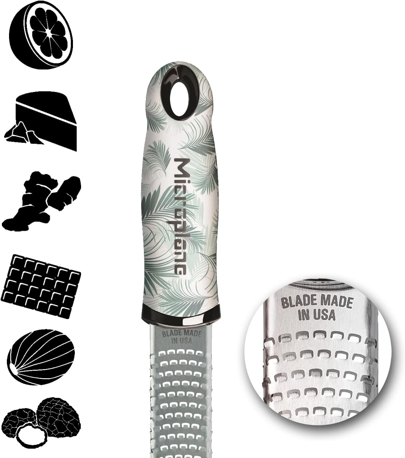 Premium Classic Series Zester - Pomegranate Red | Lemon Zester tool, Hard Cheese & Vegetable Grater | For Citrus, Parmesan Cheese, Garlic, Ginger, Nutmeg | Fine Stainless Steel Blade, Made in USA