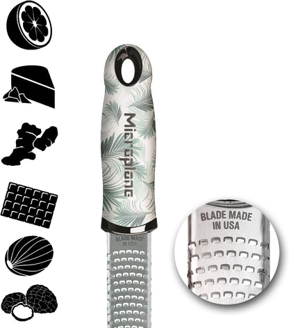 Premium Classic Series Zester - Pomegranate Red | Lemon Zester tool, Hard Cheese & Vegetable Grater | For Citrus, Parmesan Cheese, Garlic, Ginger, Nutmeg | Fine Stainless Steel Blade, Made in USA