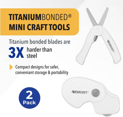 Westcott 5-Inch Micro-Tip Fabric Scissors with Titanium-Bonded Blades - Craft Scissors for Paper and Fabric, Sewing, and More