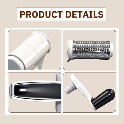 Classic Rotary Cheese Grater,Hand Crank Cheese Shredder- Vegetable, Chocolate, Hard Cheese & Nut Grater – White