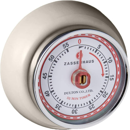 Zassenhaus Magnetic Retro 60 Minute Kitchen Timer, 2.75-Inch, Teal