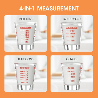 Aieve Shot Glass Set Compatible with MaryRuth's Liquid Multivitamin 30 fl oz Bottle, Measuring Cups With Ounce Pump Dispenser for Mary Ruth Multivitamin Hair Growth 30 fl oz