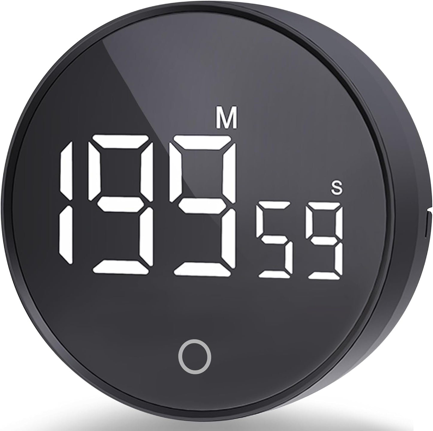 Digital Kitchen Timers, Magnetic Rotary Timer with Large LED Display, 3 Volume Levels, 0-199Min Countdown/Up, Easy Operation for Cooking, Studying, Fitness, Kids & Seniors