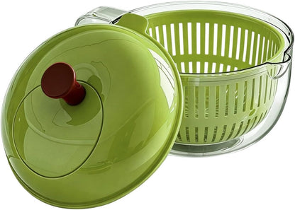 Fruit Washer Spinner Bowl - Hand Cranked Cleaning Container With Strainer Basket, Multi Function Produce Rinse Tool | Salad Berry Lettuce Home Kitchen Farmhouse Camping Picnic Travel Usage