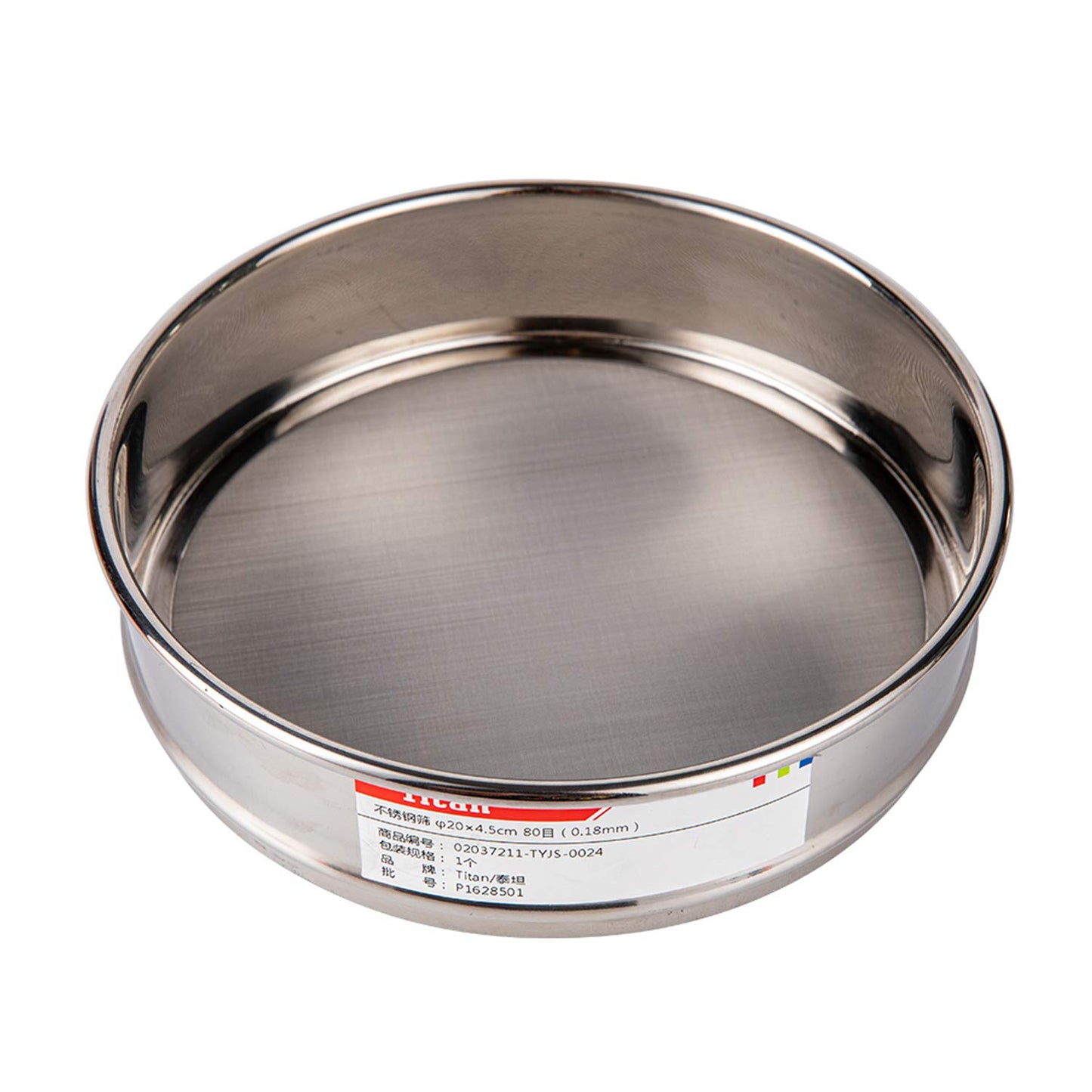 φ20×4.5cm 40 Mesh 304 Stainless Lab Sieves Economy Test Sieve 304 Stainless Steel Wire Cloth（0.45mm） - Colors A