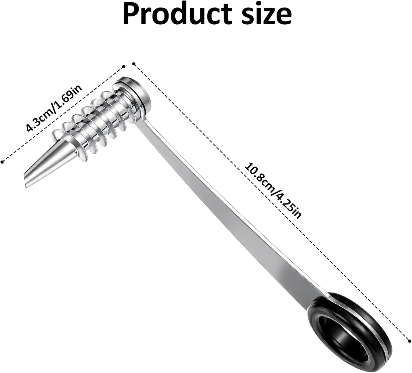 Stainless Steel Spiral Cutter, 1 Pc Flower Curler for Potatoes, Zucchini, Cucumbers, Carrots, Easy to Clean & Use, Black