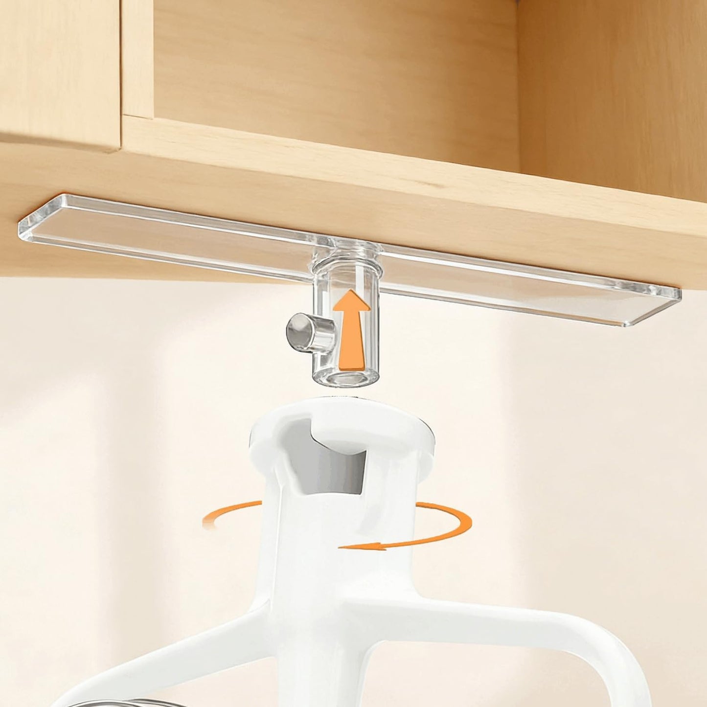 Stand Mixer Attachment Holder for KitchenAid Accessories and Attachments - 4 Pack Hanging Organizer for Storage Your Kitchen Aid Dough Hook Paddle Whisk Attachment Hanger (Plastic White)