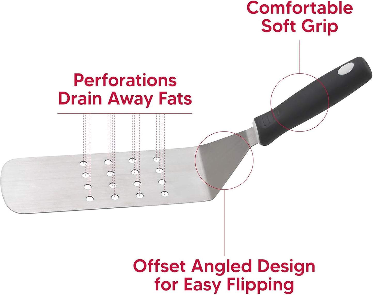 HIC Kitchen Spaghetti Ladle and Pasta Server with Long Handle, 18/8 Stainless Steel, 13-Inch