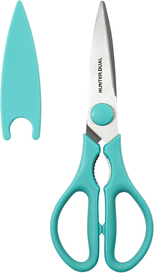 Kitchen Scissors for Food, HUNTER.DUAL Heavy Duty Come Apart Poultry Shears for Cooking, All Purpose for Cutting Chicken, Meat, Fish & Vegetables (Black, 8.26 Inch)