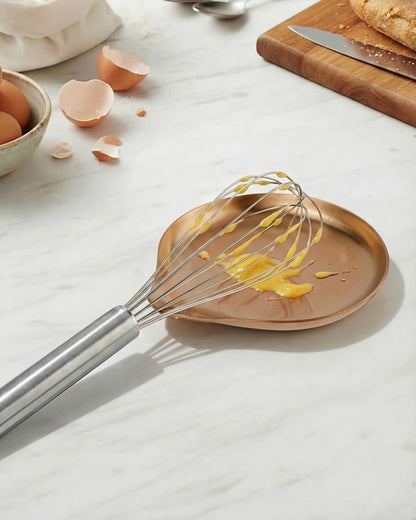 VanlonPro Stainless Steel Spoon Rest, Spatula Ladle Holder, Stainless Steel Utensil Spoon Rest Holder, Brushed Finish, Dishwasher Safe 9.8 x 3.7 Inch (Silver 1PC)