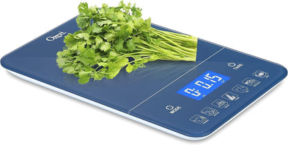Ozeri Touch III Digital Kitchen Scale with Calorie Counter, 22 lbs (10 kg), Calla Green