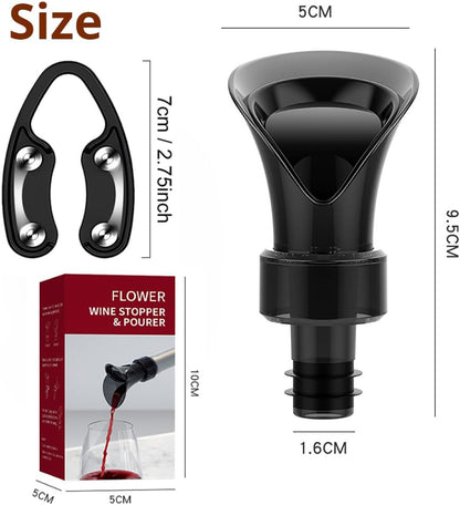 Wine Opener, Zinc Alloy Premium Wing Corkscrew Wine Bottle Opener with Wine Aerator Pourer Spout and Wine Foil Cutter Tool, Multifunctional Wine Cork Opener Bottler Opener Remover