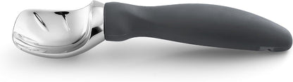 Spring Chef Heavy Duty Ice Cream Scoop with Comfortable Handle - Professional Ice Cream Scooper for Gelato, Sorbet, Cookie Dough, Melon, Frozen Yogurt - Dishwasher Safe Metal Kitchen Tool - Black
