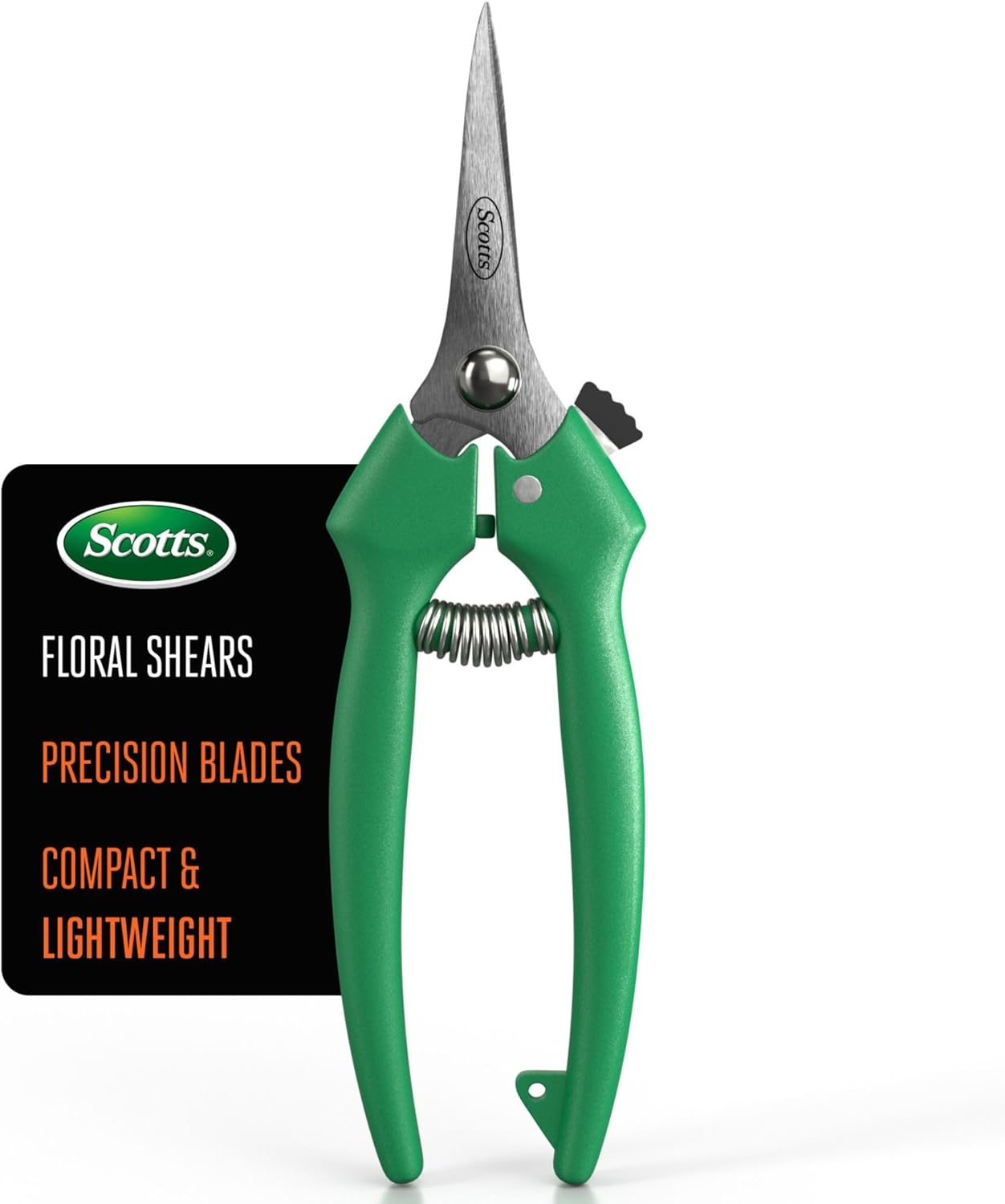 Scotts 8 in. All-Purpose Steel Garden Utility Shears with Serrated Blades – Comfort Grip Yard and Garden Scissors for Pruning Plants, Flowers, and Herbs