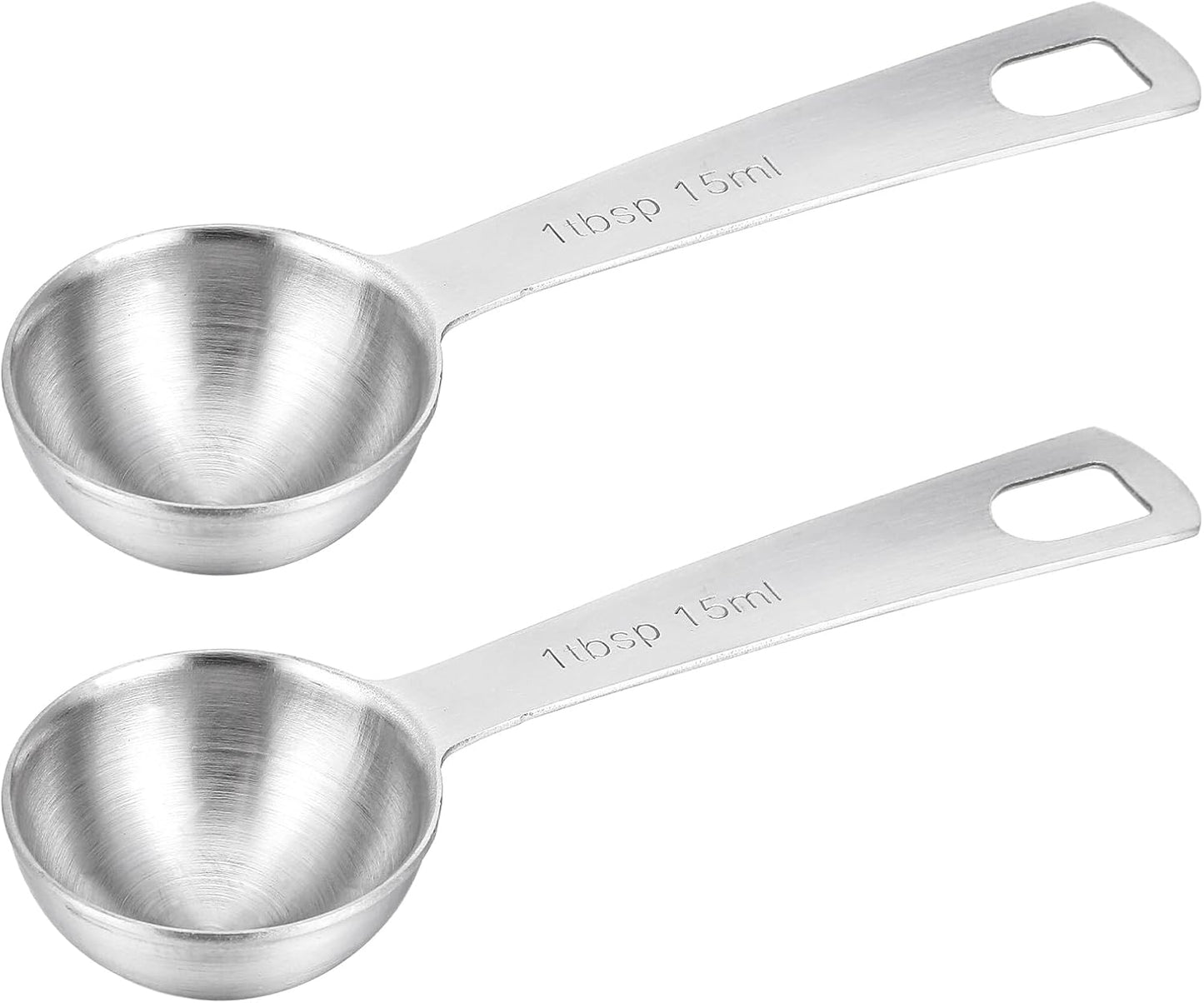 2 PCS Measuring Spoons Tablespoon Measuring Spoon 1/6 Tbsp (1/2 tsp | 2.5 ml | 2.5 cc | 1/12 oz) Mini Spoons Stainless Steel Measuring Spoons for Kitchen Cooking Spoon(Silver)