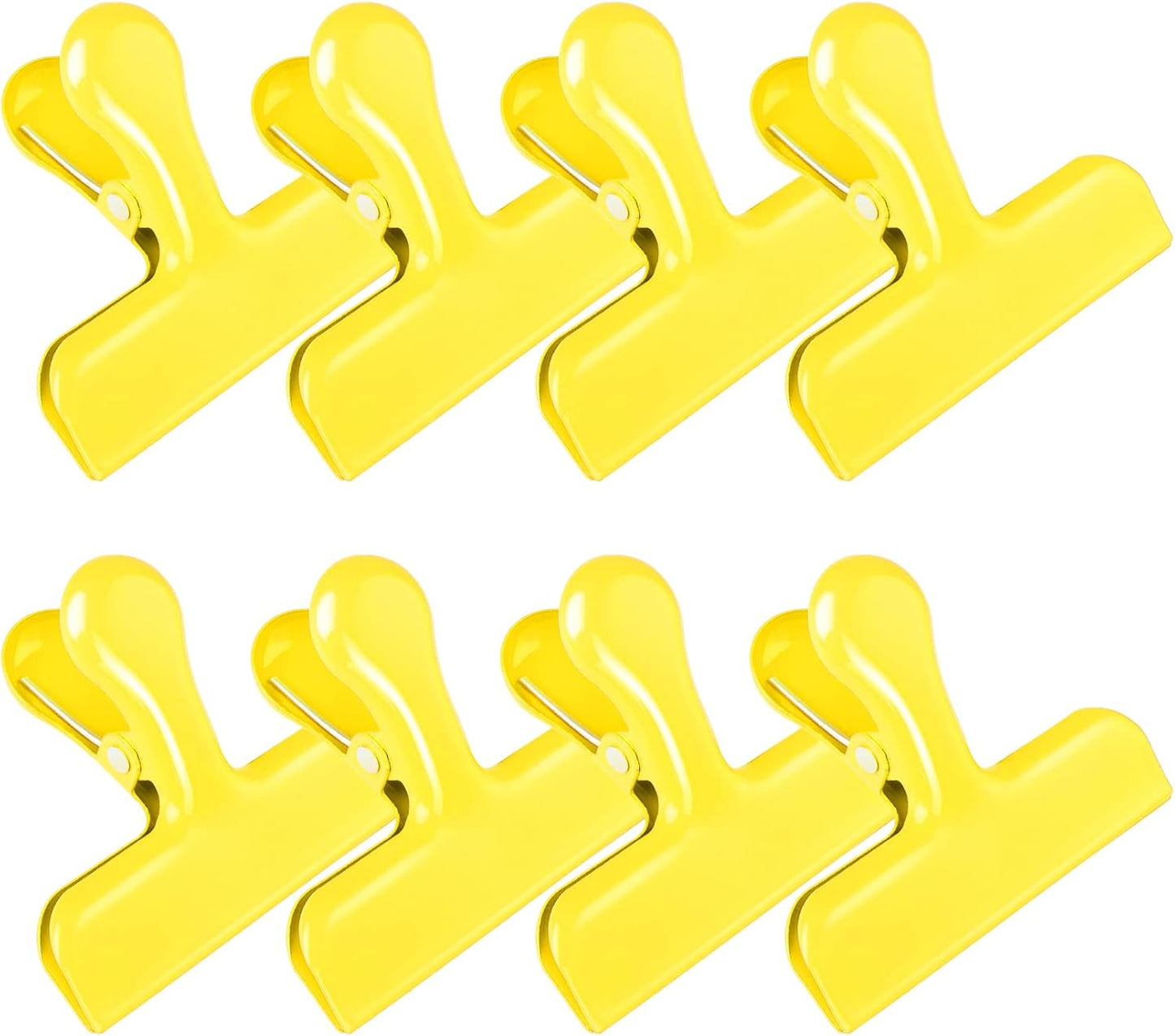 Bag Clips, Heavy Duty Stainless Steel Chip Clips, 8 Pack Food Bags Clamp Great for Kitchen Office to Seal Coffee Bags, Paper Sheets - Pack of 8