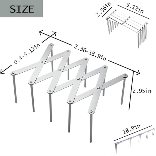 GREATLINK Adjustable Pot Lid Organizers, Dish Rack to Store Houseware, Plate Rack While Cooking, Kitchen Cabinet Pantry Pan and Pot Lid Organizer Rack Holder,4 sectional, 1Pcs