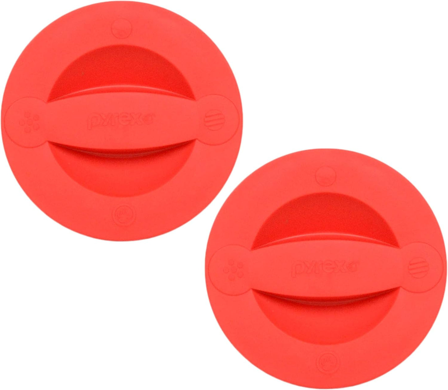 Pyrex 516-RRD-PC 2-Cup Red Measuring Cup Lid (2-Pack) - Made in the USA