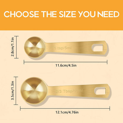 2 PCS 1 Teaspoon(5 mL | 5 cc | 1 Tsp | 1/3 Tablespoon) Stainless Steel Single Measuring Spoon, Easy to Use and Easy to Wash Metal Measuring Spoons Kitchen Gadgets for Cooking & Baking