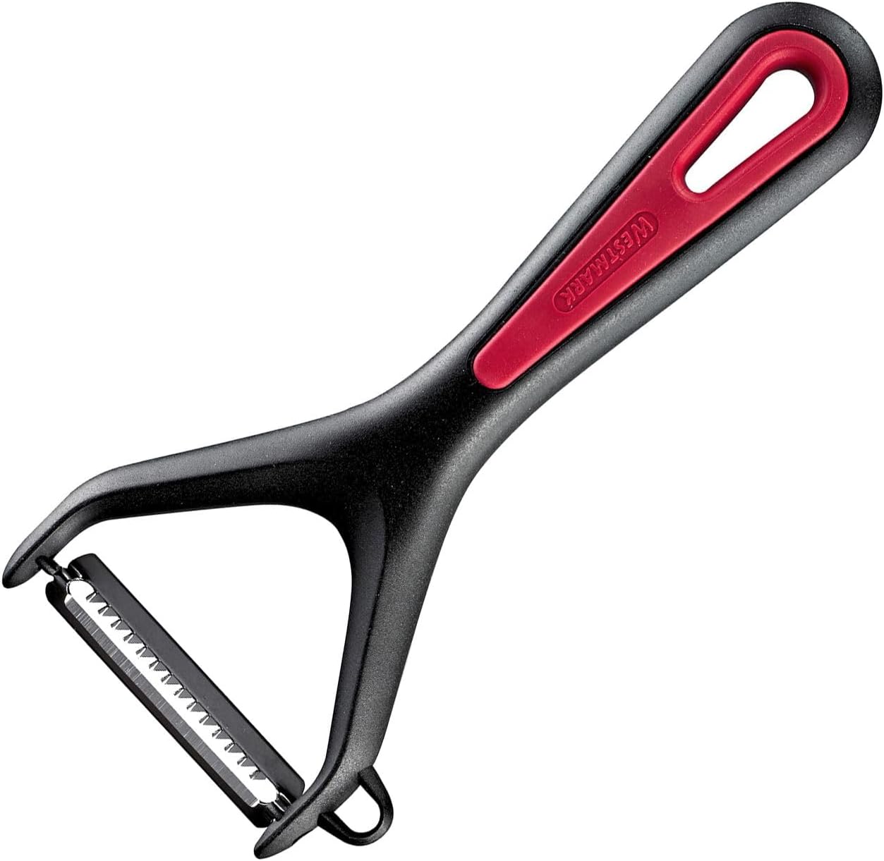 Westmark Julienne Slicer, Vegetable Peeler "Black Edition" - Quick and Easy Peeling, Quick Special - Coarse Serrated Stainless Steel Blade, Aluminium, Colour: Anthracite
