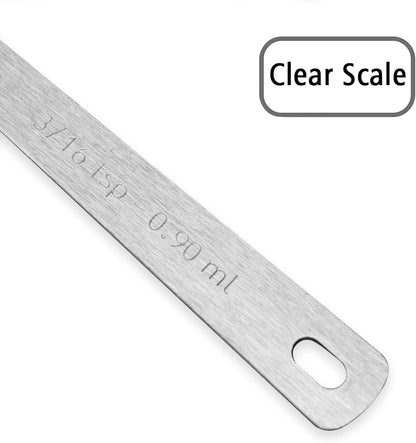 2PCS 1/3 Teaspoon(1/3tsp, 1/10tbsp, 1.5ml) Single Tiny Square Bowl Measuring Spoon, Small Individual Stainless Steel Measure Spoons Only