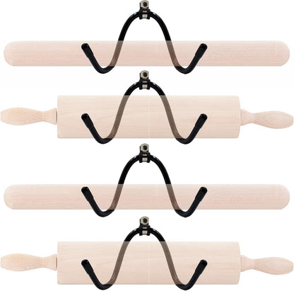 YYST Rolling Pin Holder Rolling Pin Display Rack Rolling Pin Storage - Hardware Included - No Rolling Pin-4/PK