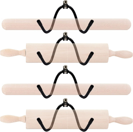 YYST Rolling Pin Holder Rolling Pin Display Rack Rolling Pin Storage - Hardware Included - No Rolling Pin-4/PK