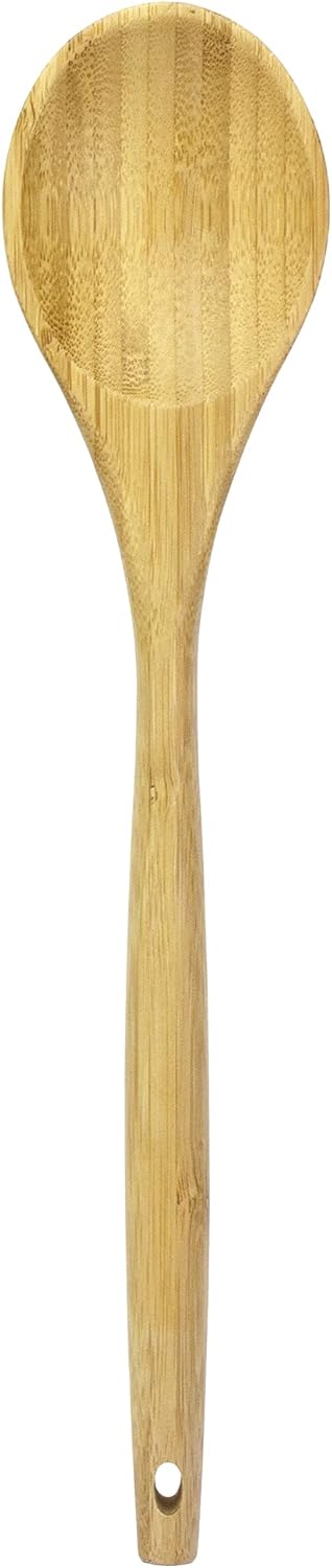 Totally Bamboo 14" Spaghetti Spoon – Natural Bamboo Pasta Server with Teeth | Eco-Friendly, Nonstick Safe, Durable Kitchen Utensil