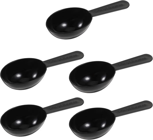 Plastic Coffee Measuring Spoons, 5 Pack Tablespoon Measuring Spoon 7g Short Handle Coffee Scoop for Tea, Protein, Spices, Milk Powders,Sugar, Cereal, Spices