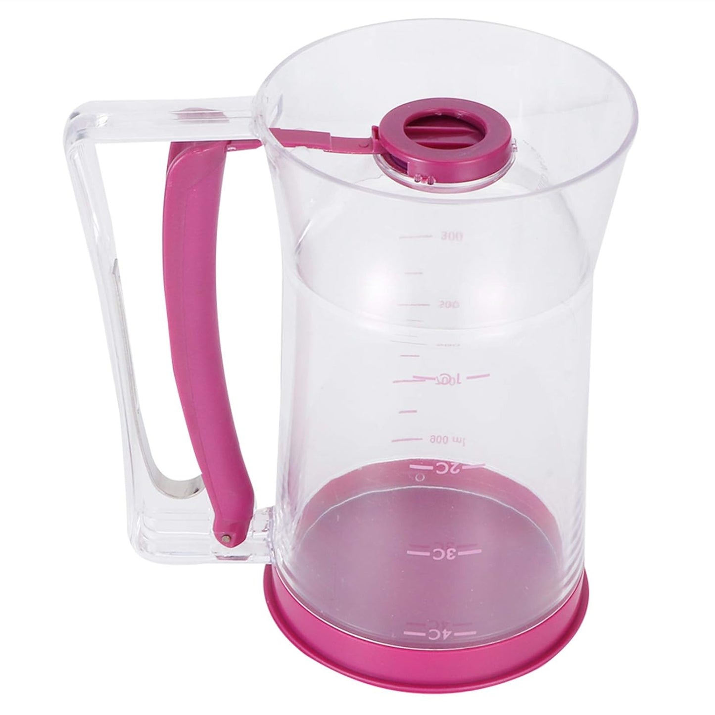 Pancake Batter Dispenser, 900mL Batter Dispenser with Squeeze Handle and Measuring Marks Baking Tool for Pancakes, Waffles, Muffins, Crepes Cupcakes