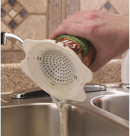 Jokari 06037 Snap-on Can Strainer - White One Size – Saves Time, Reduces Mess, Fits Most Can Sizes