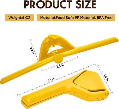 Manual Lemon Squeezer, Hand Lemon Squeezer, Durability and longevity, Easy to Use & Dishwasher Safe, Lemon Juicer, Citrus Juicer, Lemon Juicer Squeezer to Squeeze Lemons, Yellow, HomeyVenture