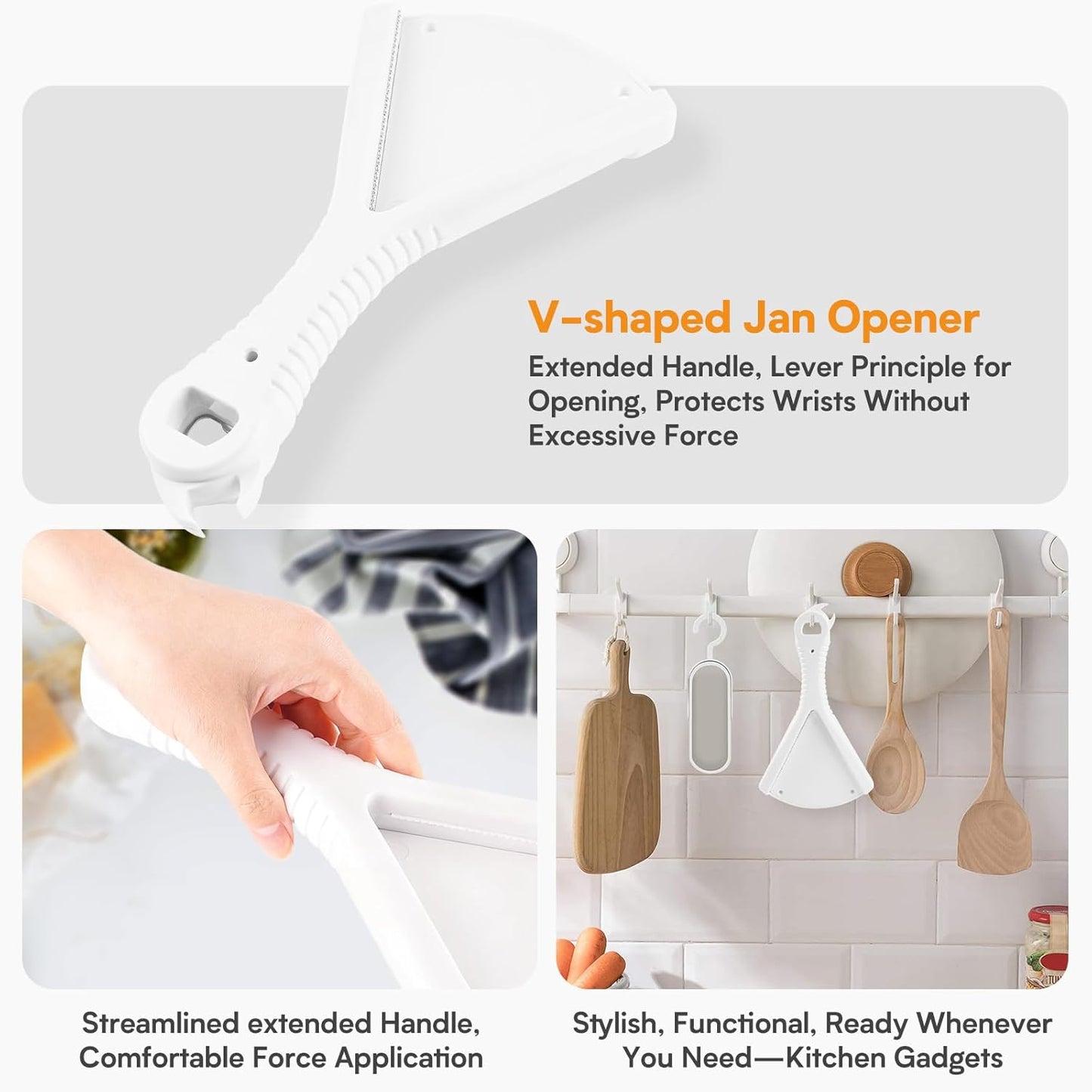Bottle Opener for Weak Hands,Multifunction Jar and Bottle Opener for Anyone with Low Strength,Kitchen Gadgets