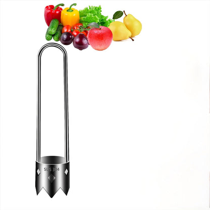 Aerbee Red Bell Pepper Corer - 304 Stainless Steel Apple & Pepper Core Remover, Designed for a Wide Range of Fruits and Vegetables, Core Remover Easy Kitchen Gadgets
