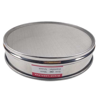LABALPHA 35 Mesh Lab Sieves, 35 Mesh Test Sieve, 12'' Diameter, 304 Stainless Steel Wire Cloth (0.5mm)