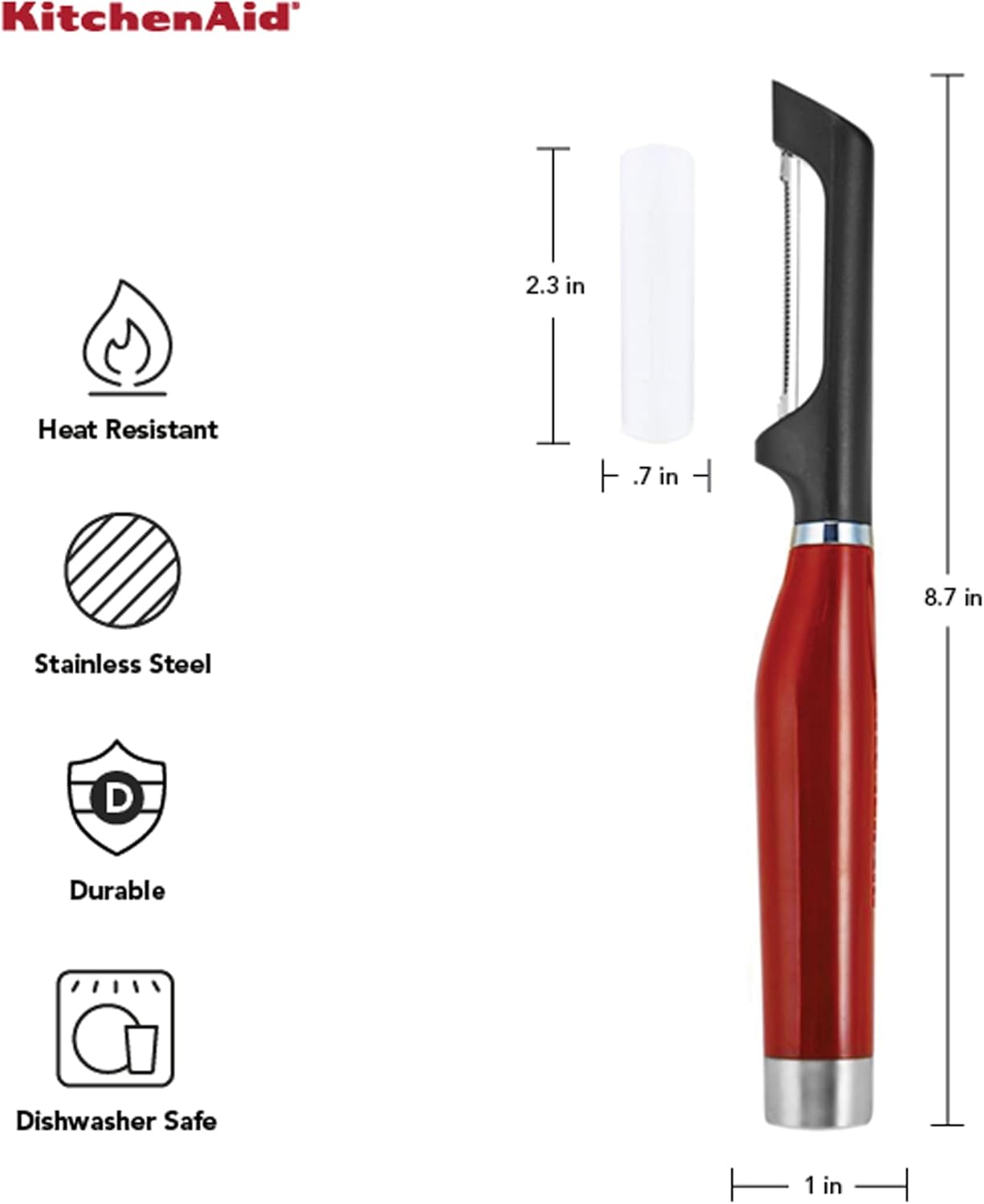 KitchenAid Gourmet Euro Peeler, 8.7-Inch, Black