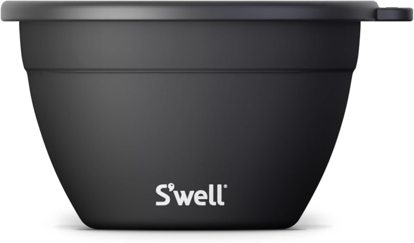 S’well Stainless Steel 64oz Salad Bowl Kit, Teakwood Finish, Includes 2oz Condiment Container and Removable Tray, Leak-Proof and Easy to Clean, Dishwasher Safe